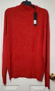 Nova Herren DeAngelo Rollkragen Pullover Rot Größe L Neu mit Etikett - Bild 1 von 12