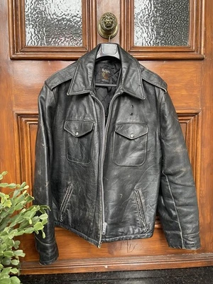Schott Perfecto NYC Police Leather Jacket size XL - Image 1 of 4