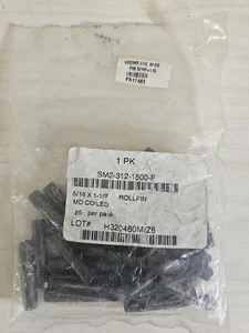 Brand New In Package 25 Coil Spring Pin 5/16 x 1-1/2 SM2-312-1500-F - Picture 1 of 2