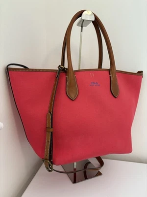 Polo Ralph Lauren Canvas Medium Bellport Tote, Red - Image 1 of 4