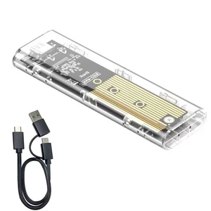 Laptop SSD Mobile Hard Drive Box Transparent M.2 SSD Box NVME PCIe M2 Hard9589 - Afbeelding 1 van 6