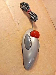 Logitech T-BC21 Wired USB Ergonomic Marble Track Ball Mouse - Picture 1 of 11