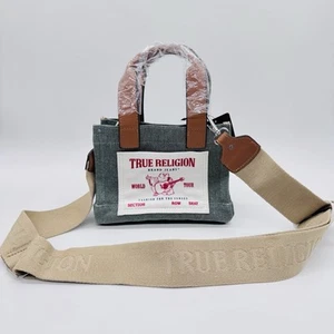 Mini Bolso de Hombro de Viaje TRUE RELIGION con Correa Ajustable Denim Mediano - Imagen 1 de 11