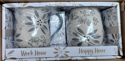 Temp-tations JUEGO DE 2 tazas, día y noche, 12 oz, café, vino clásico GRIS T49176 Foto 1 de 3