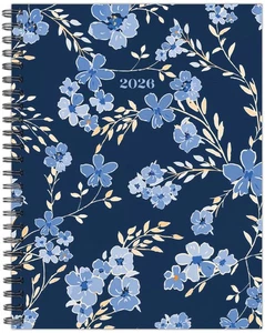 Blue Floral 2026 8.5" x 11" Weekly Monthly Softcover Planner - Imagen 1 de 6