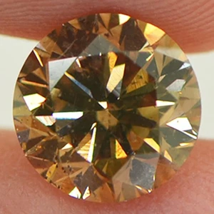 Round Shape Diamond Fancy Brown Color Loose VS2 Enhanced Polished 2.02 Carat - Picture 1 of 8