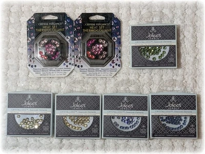 Swarovski Elements Crystallized Flat Back HotFix Crystals Lot 7 pkgs 5MM 4MM New - Image 1 of 4