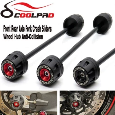 For DUCATI Monster 620 695 696 795 796 797 821 F&R Wheel Fork Slider Protector - Image 1 of 4