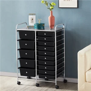 15 Drawer Rolling Storage Cart Office School Tools Scrapbook Paper Organizer Bin - Picture 1 of 12