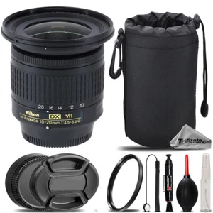 Nikon AF-P DX 10-20mm VR Lens + UV Filter+ + Hood + Lens Pouch- Basic Kit - Picture 1 of 5