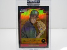 TOM GLAVINE 2003 BOWMAN CHROME UNCIRCULATED GOLD REFRACTOR! #145/170! METS!