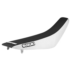 2010-2018 SUZUKI RMZ 250 Gripper Seat Cover WHITE / BLACK standard LOGO #49 - Picture 1 of 4