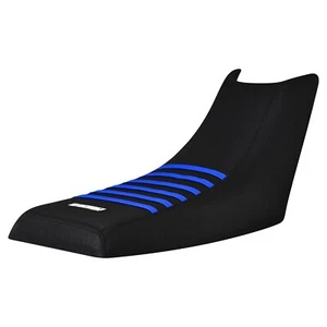 1988 - 2006 YAMAHA WARRIOR Gripper SEAT COVER Black w/ TM Blue Ribs Enjoy #111 - Picture 1 of 6