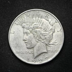 1927-D Peace Silver Dollar XF++ (cn14730) - Picture 1 of 2