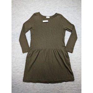 t.la Anthropologie Kleid Langarm Freizeit Drop Waist Olivgrün Größe L - Bild 1 von 13