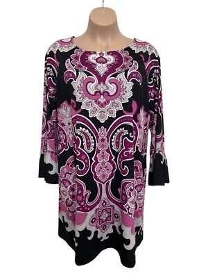 INC International Concepts женщин плюс 2 X мини Shift платье Bell рукав фиолетовый - Изображение 1 из 4