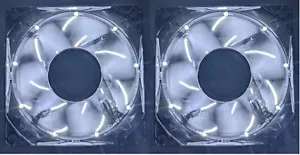 Enermax 80mm x 25mm Twister Bearing White LED Computer Case 3-pin Fan (Set of 2) - Picture 1 of 2