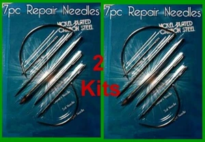 2 Needle Kit 7 pieces for sewing Leather Upholstery Canvas & Fabrics FREE SHIP'N - Picture 1 of 6