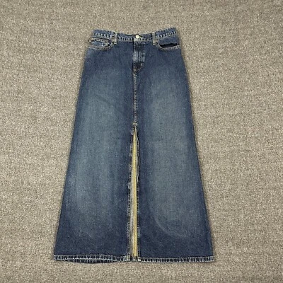 Maxi Falda De Colección Polo Jeans Co Ralph Lauren RL Denim Talla 4 Abertura Frontal Y2K Foto 1 de 4