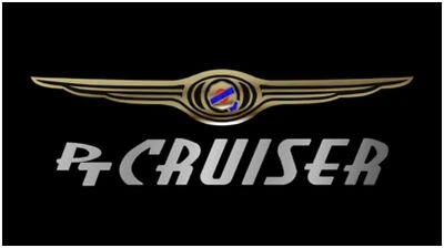 Chrysler PT Cruiser Dual Logo Carbon Steel License Plate (Black) - Image 1 of 2