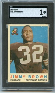 1959 Topps FB Jim Brown Cleveland Browns #10 ⭐️💥🎯 SGC Graded 1 - Picture 1 of 2