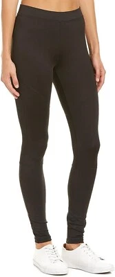 HUE Women's Moto Yoga Active Mesh Leggings Black X-Large 16-18 w36" - Image 1 of 3