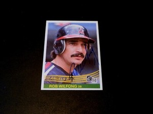Rob Wilfong 1984 Donruss #329 Autographed CA Angels Baseball Card Vintage Auto