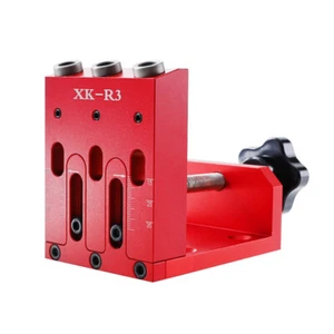 Rot 9 mm Dreiloch Holzbohle Bohröffner Holzbearbeitung Schrägloch Locator - Bild 1 von 11