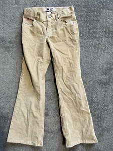 GAP Teen Girls Y2K Tan Cord Flare Boot Cut Corduroy Stretch Pants Sz 8 - Picture 1 of 6