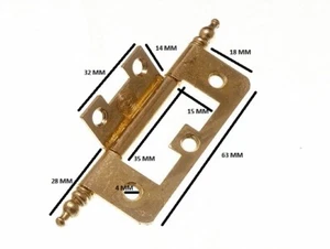 Spülung Scharnier Schrank Mit Endstücke Eb 63mm + Schrauben 100 Paar - Bild 1 von 1