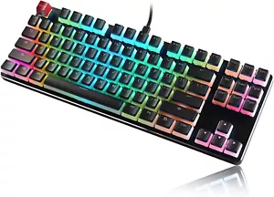 104 Key Wired Gaming Mechanical Keyboard RGB LED Backlit PC Desktop - Picture 1 of 9