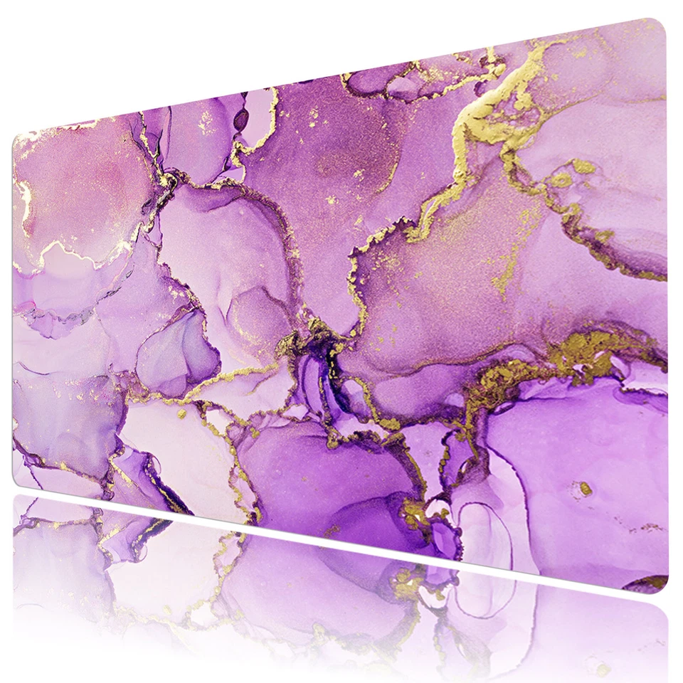 Gold Abstract Mouse Pad Purple Marble Mouse Pad for Keyboard and Desk Mat - Image 1 of 4
