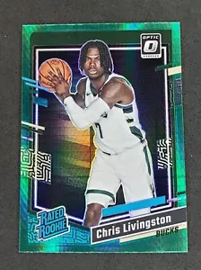 2023-24 Donruss Optic Green Hyper Prizm #222 Chris Livingston RC Bucks - Picture 1 of 1