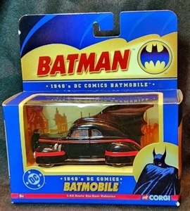 Batman Batmobile Black and Red DC Comics 1940's Die Cast Vehicle 1:43 Scale 2004 - Picture 1 of 5
