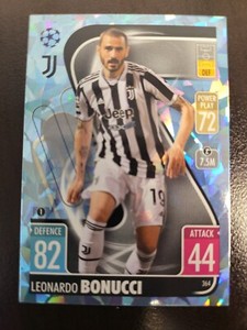 2021-22 TOPPS MATCH ATTAX UEFA Leonard Bonucci BLUE CRACKED ICE card #364