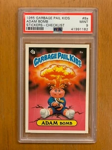 1985 GARBAGE PAIL KIDS Adam Bomb #8a Stickers Checklist GPK PSA 9 - Picture 1 of 2