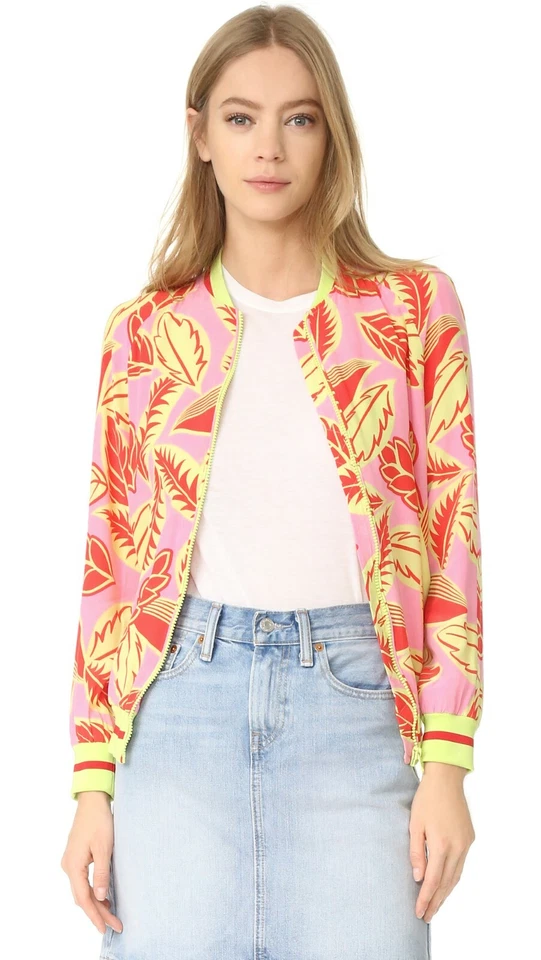 Abrigo para mujer Boutique Moschino L30709 rosa tropical bomber talla 42 Foto 1 de 4
