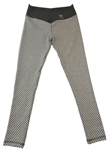 CLS Sportswear Womens Leggings Gray White XL 26x26 Geometric Made in USA NWT - Picture 1 of 12