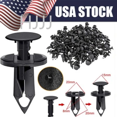 120 PIEZAS 8mm Clips de Parachoques Auto Coche Agujero Retenedor Remaches Sujetador Guardabarros Pin de Empuje Foto 1 de 4