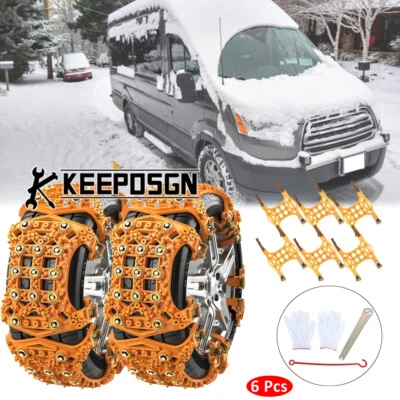 Para Ford Transit Van Rueda Coche Nieve Neumático Cadena Antideslizante Invierno Emergencia Barro Foto 1 de 4