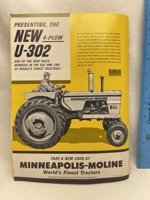 Minneapolis Moline U-302 Tractor 2 Page Literature Brochure Pamphlet - Image 1 of 3