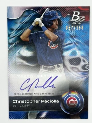 2023 Bowman Platinum - Top Prospects Christopher Paciolla #TOP-83 Blue /150 (RC) - Image 1 of 2