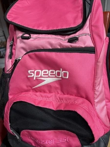 Mochila Speedo Teamster 35L Rosa Negra Impermeable con Kickboard NWoT - Imagen 1 de 13