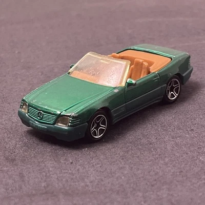 Mercedes Benz 500SL 1990 Matchbox verde R129 convertible escala 1:59 diecast Foto 1 de 4