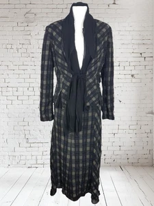 Marie Mero Karo Wolle Rock Anzug Größe 10-12 Designer - Bild 1 von 8