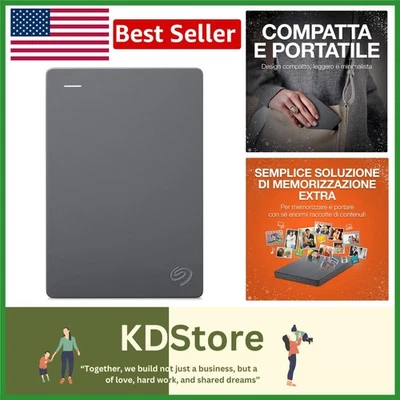 Basics 1TB Portable External Hard Drive with USB 3.0 - Image 1 of 4