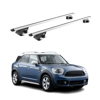 Roof Rack Luggage Carrier for Mini Cooper Countryman F60 2017-2024 Alu Grey 2Pcs - Image 1 of 4
