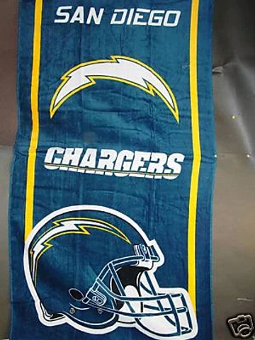 NFL San Diego Chargers Beach Towel, NEW Cover
