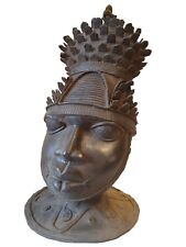 Large Benin dignitary Horseman Bronze head. Fine Patina. Stunning.44cm. Nigeria.