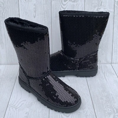 Botas Rampage Annika Lentejuelas Imitación Piel Negras Mujer Talla 6 M Nuevas Sin Caja Foto 1 de 4